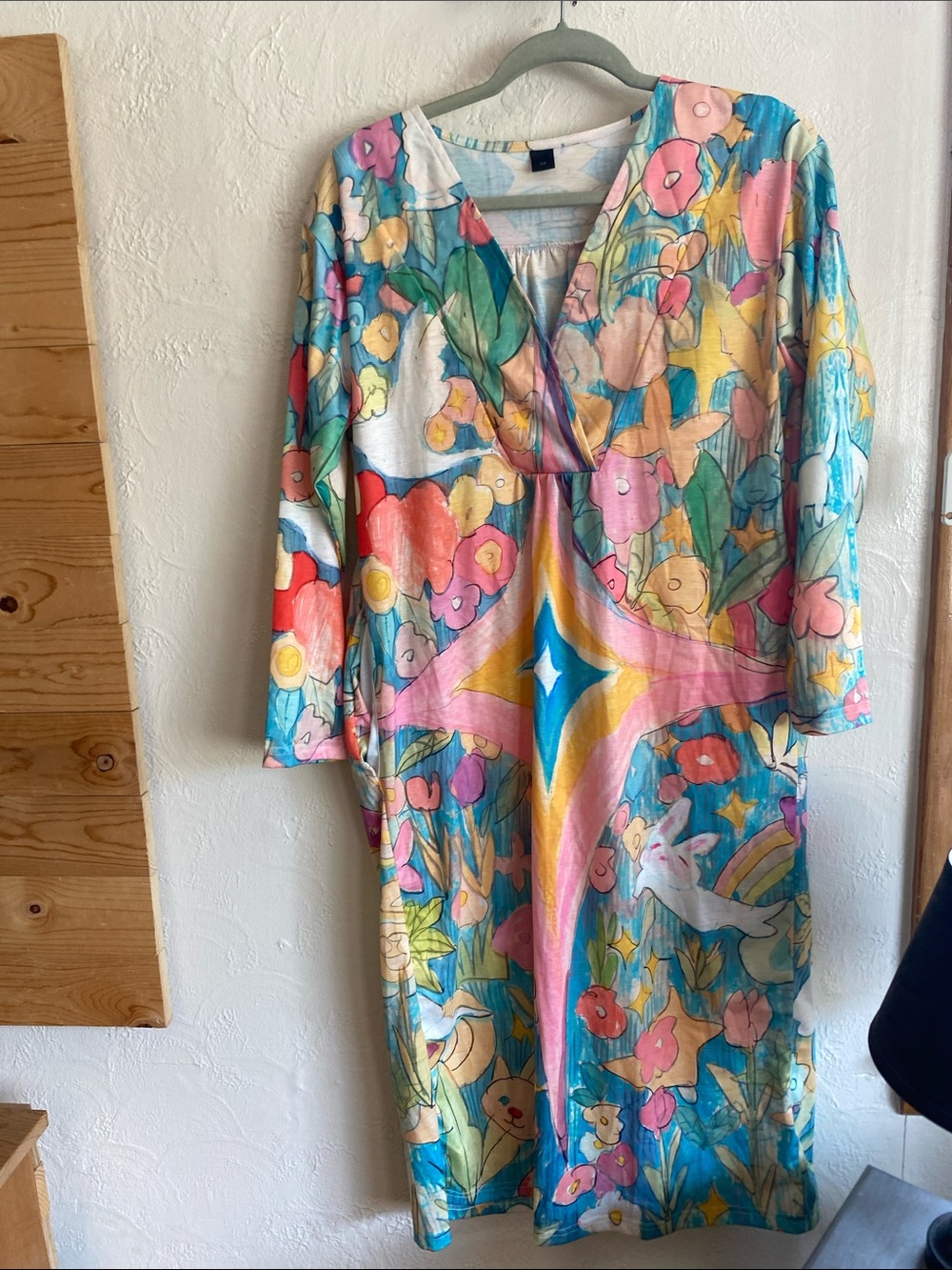 Never Fully Dressed Multicolor Floral Long Sleeve V-Neck Dress